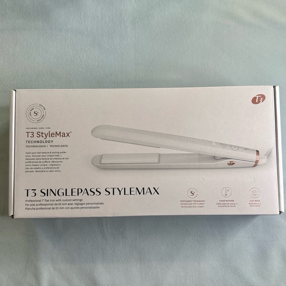 🛁 T3 | SINGLEPASS STYLEMAX PROFESSIONAL 1" FLAT IRON WITH AUTOMATED HEAT
